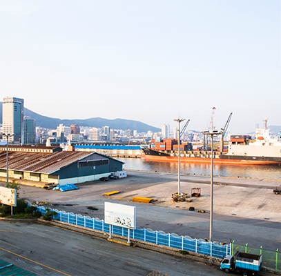 북항 공용부두 전경